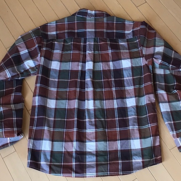 Preowned mens Patagonia long sleeve plaid organic cotton shirt - M - Picture 6 of 6